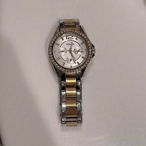 Fossil Riley es3204 stainless steel analog watch